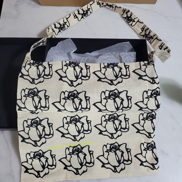 Freda Salvador Amalia Black Suede 2-Band Heeled Sandal. PLUS a Canvas Tote Bag - Picture 8 of 11